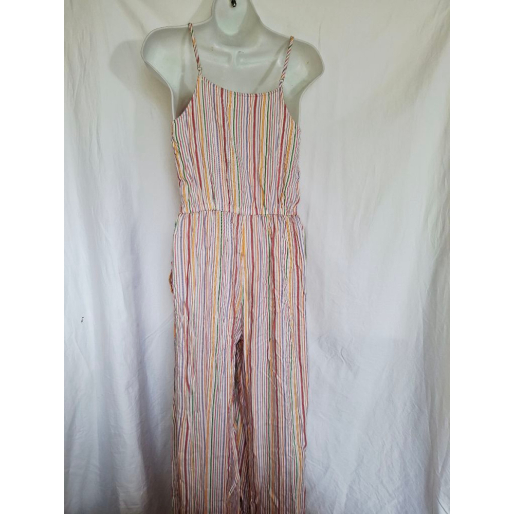 Lou & Grey for LOFT womens Striped Jumpsuit XS Multi-color beach - Picture 4 of 6